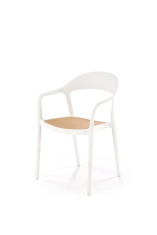Židle K530 bílá / přírodní