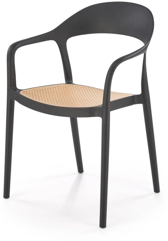Židle K530 černá / přírodní