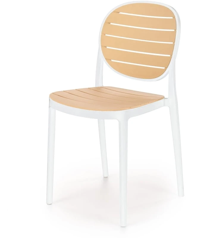 Židle K529 bílá / hnědá