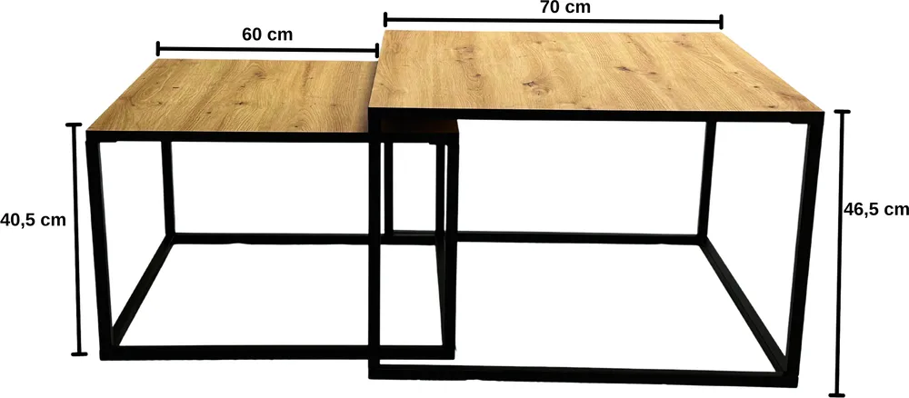 Zestaw stolików Loft C18-CZ