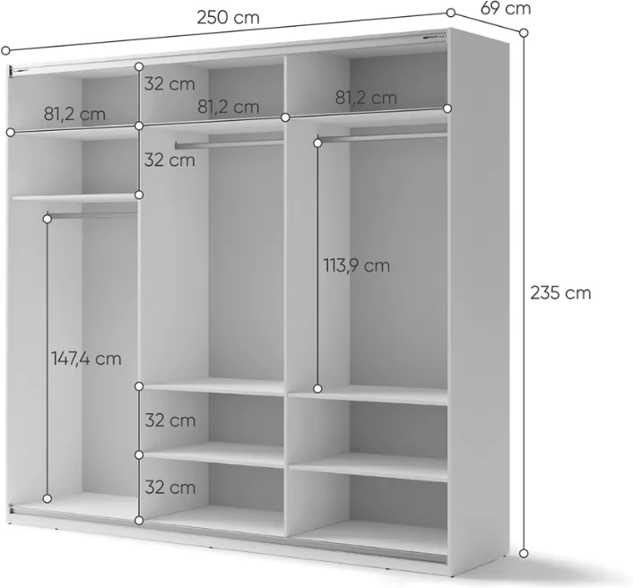 Szafa przesuwna 250 Maxi
