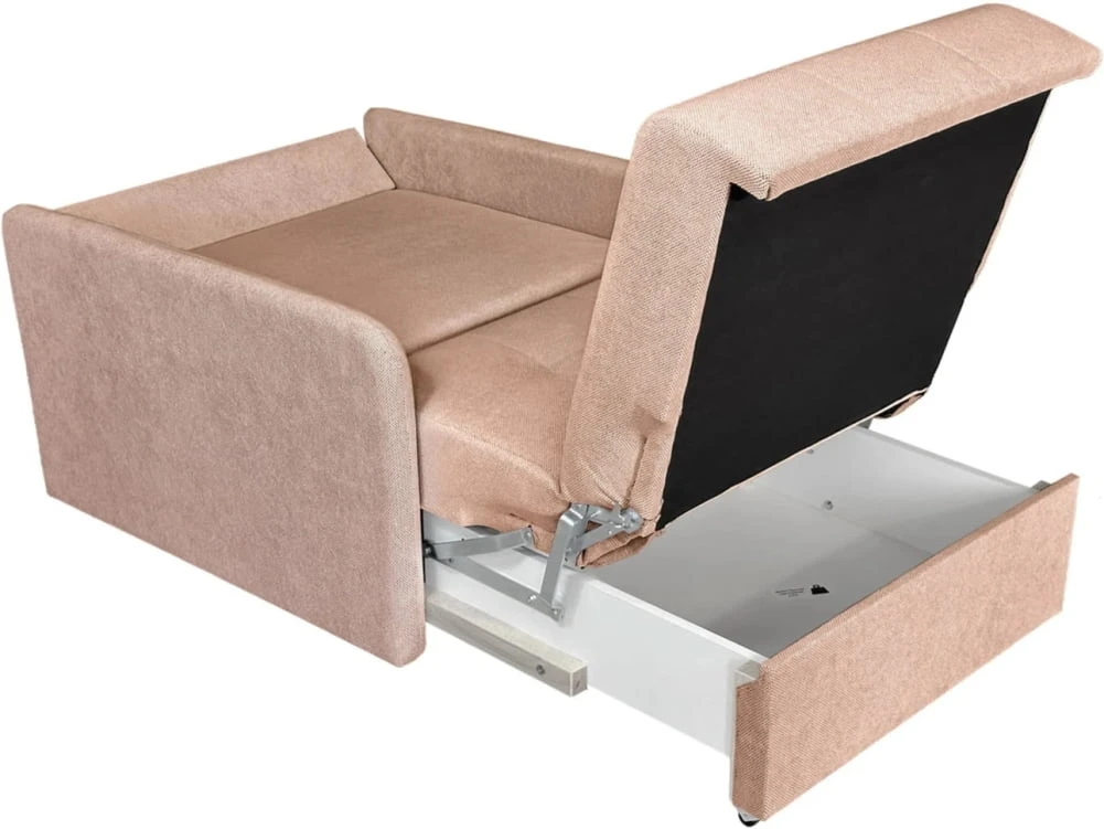Jednoosobowa sofa Como rozkładana z pojemnikiem
