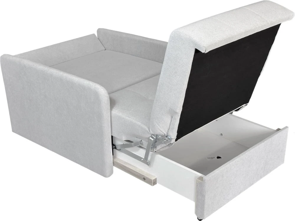 Jednoosobowa sofa Como rozkładana z pojemnikiem