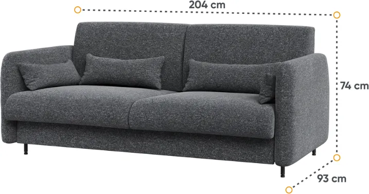 Pohovka 180 ke sklápěcí posteli BC-13 v barvě dub artisan