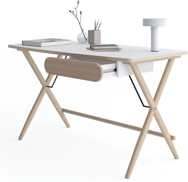 Biurko Match biały/dąb jasny