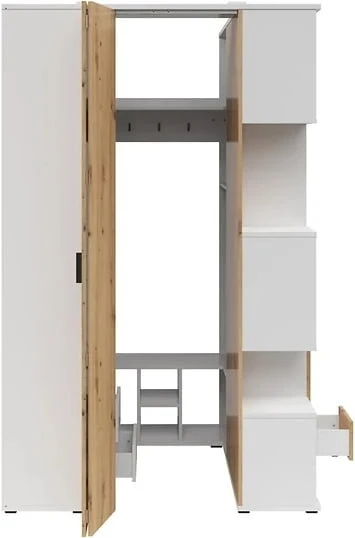 Szafa narożna lewostronna Homeland 136 cm z 3 szufladami
