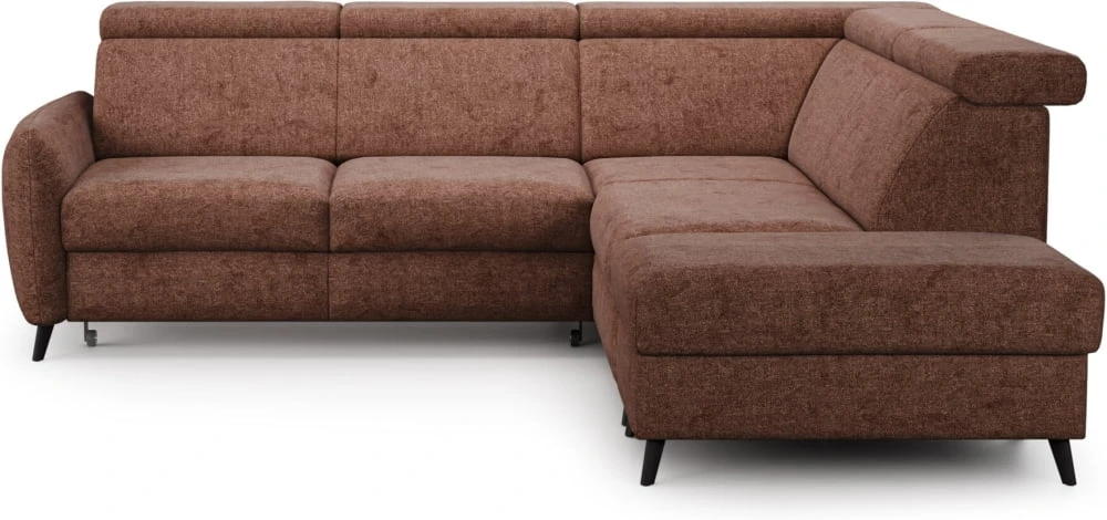 Narożnik Comfy prawostronny z funkcją spania i pojemnikiem 