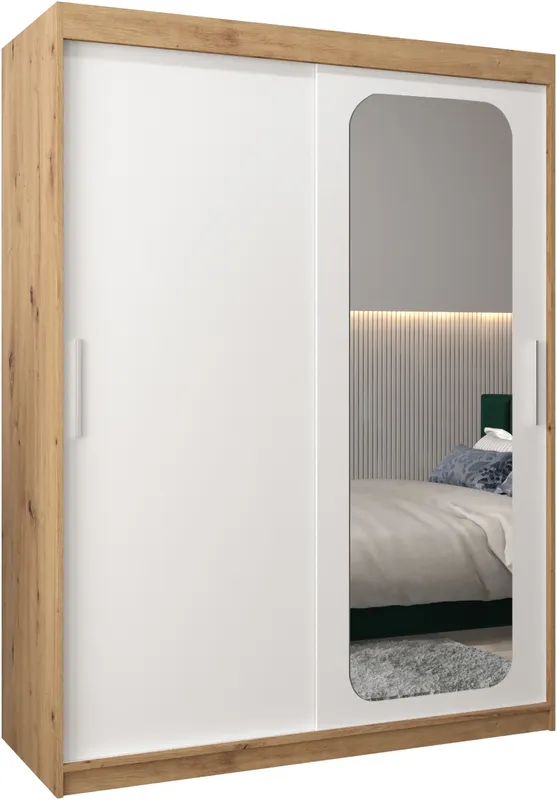 Šatní skříň s posuvnými dveřmi a zrcadlem Promo T2 150