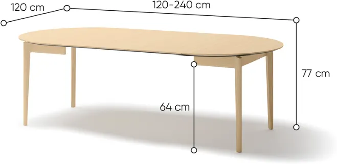 Rozkládací stůl 120-240 Plot