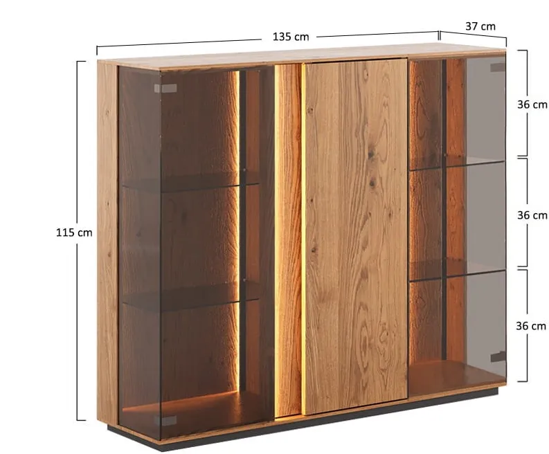 Witryna Niska Szklana Collodi