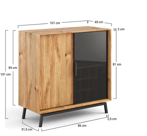 Komoda s prosklením Modern Loft
