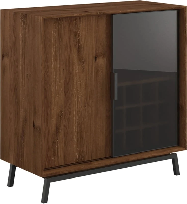 Komoda s barem a sklem Modern Loft Tabacco
