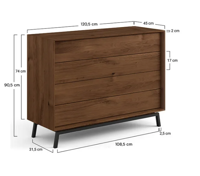 Komoda Modern Loft Tabacco