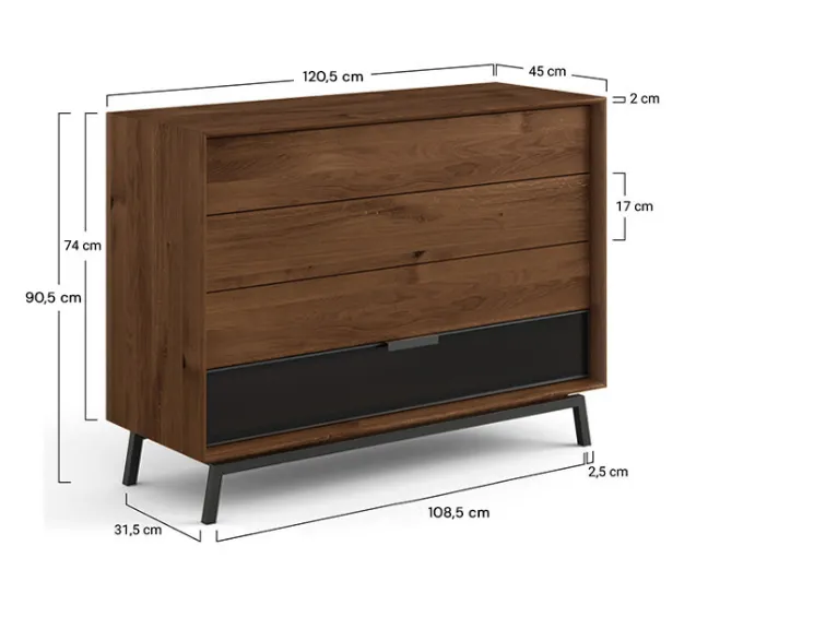 Komoda Modern Loft Tabacco