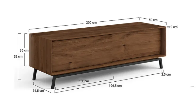 Szafka RTV Modern Loft Tabacco