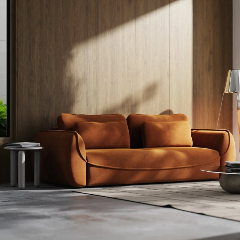 Sofa Umeaz funkcją spania i pojemnikiem 