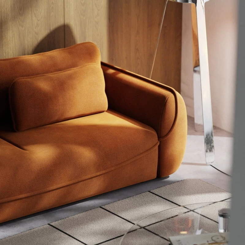 Sofa Umeaz funkcją spania i pojemnikiem 