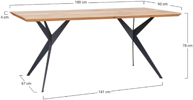 Stół dębowy 180x90 Caserta