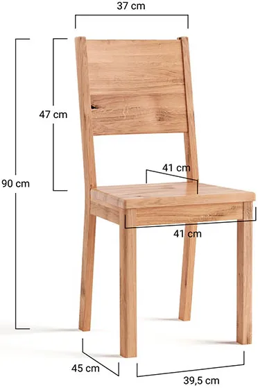 Dubová židle s hnědým sedákem Prato