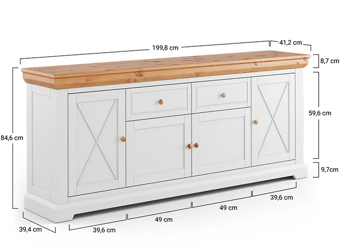 Komoda drewniana Marone Elite
