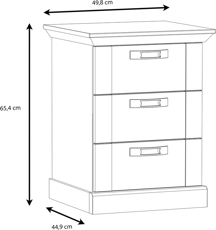 Szafka nocna 50 cm z szufladami Kashmir