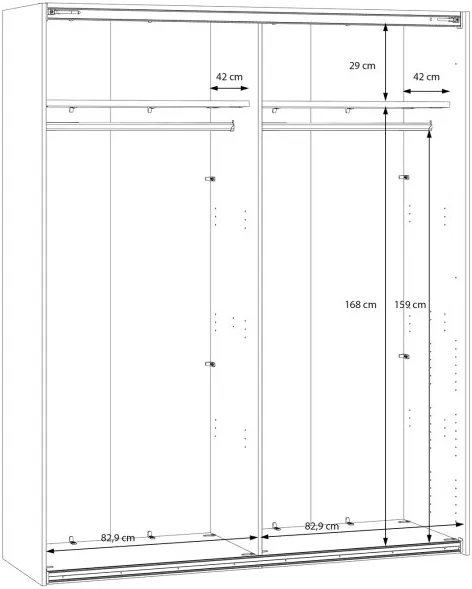 Szafa przesuwna 170 cm Sophistispace