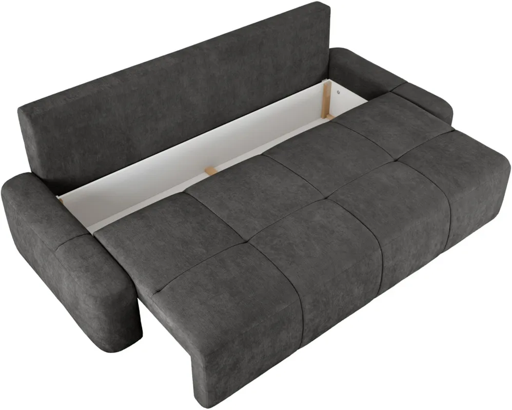 Sofa Hello z funkcja spania typu DL i pojemnikiem na pościel