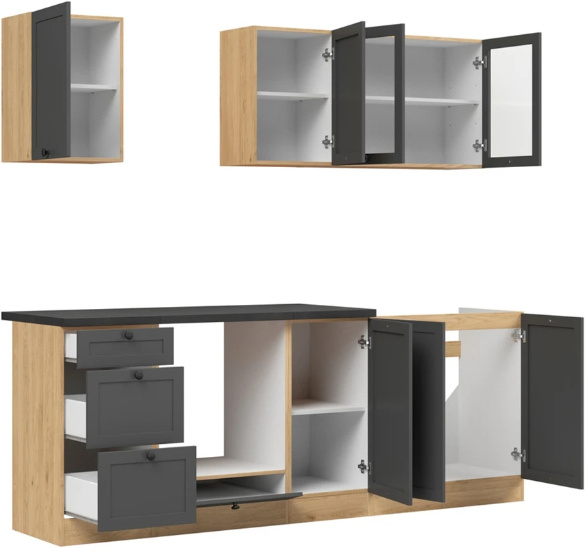 Kuchyňská linka Junona Line 220 cm s pracovní deskou