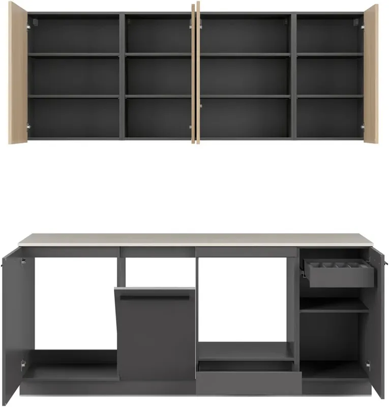 Kuchyňská linka Milino Small 210 s deskou stolu / plochou stolu