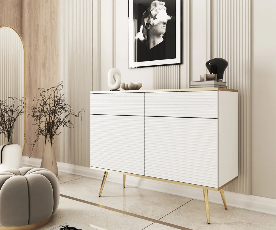 TV stolek KSZ107 Oro System na zlatých nožkách