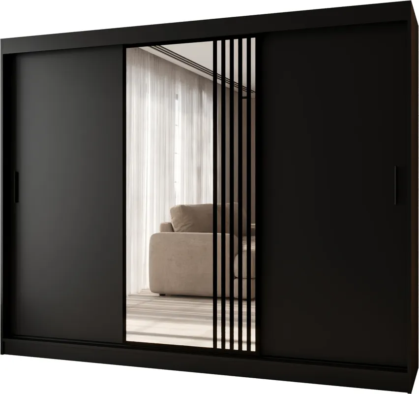 Šatní skříň s posuvnými dveřmi Glossy 250 cm