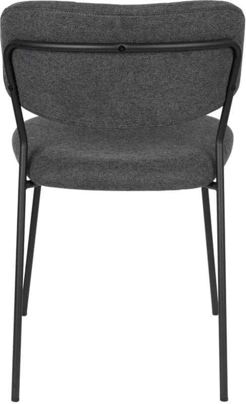 Krzesło Jolie ciemnoszare z czarną ramą