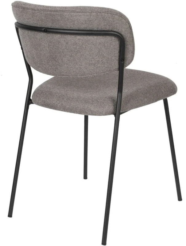 Krzesło Jolie szare z czarną ramą