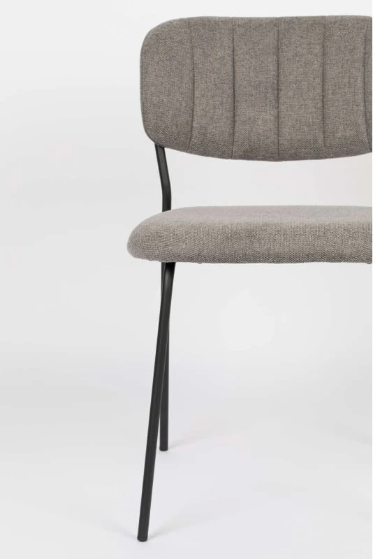 Židle Jolie, šedá s černým rámem