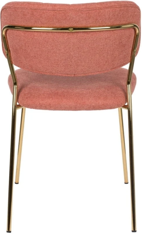 Krzesło Jolie różowe ze złotą ramą