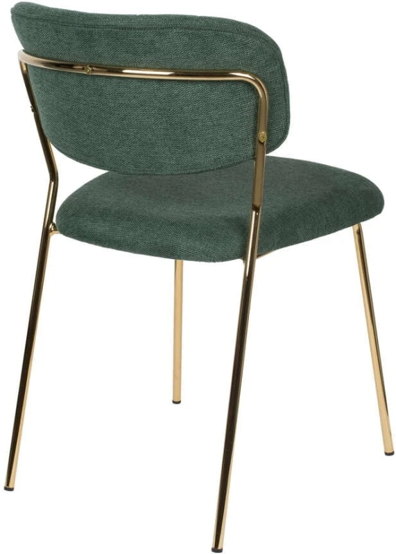 Krzesło Jolie zielone ze złotą ramą