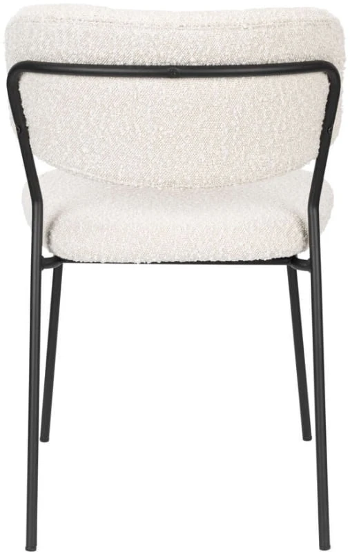 Krzesło Jolie boucle z czarną ramą