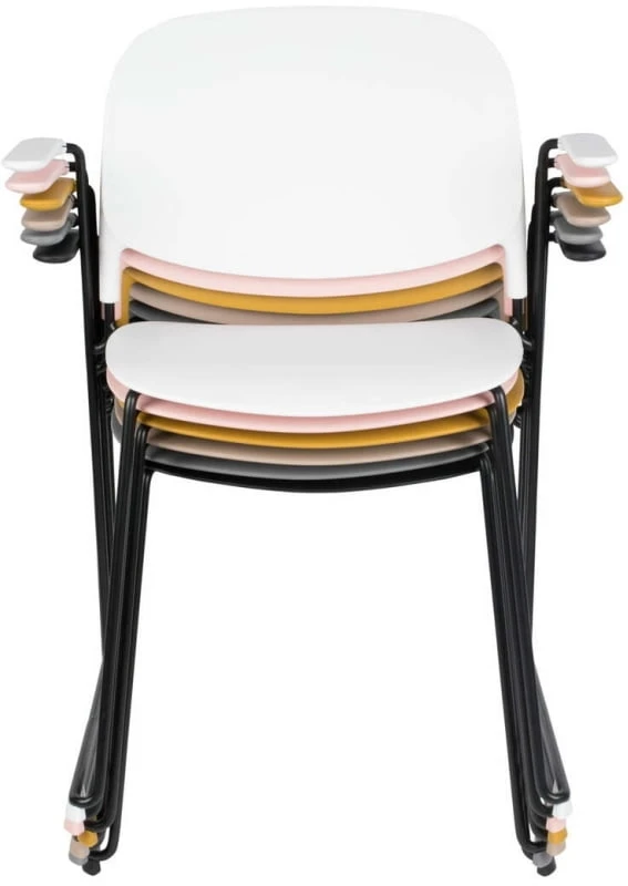 Krzesło z podłokietnikami Stak różowe