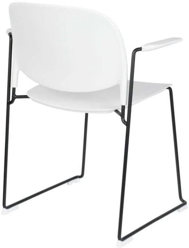 Krzesło z podłokietnikami Stak białe