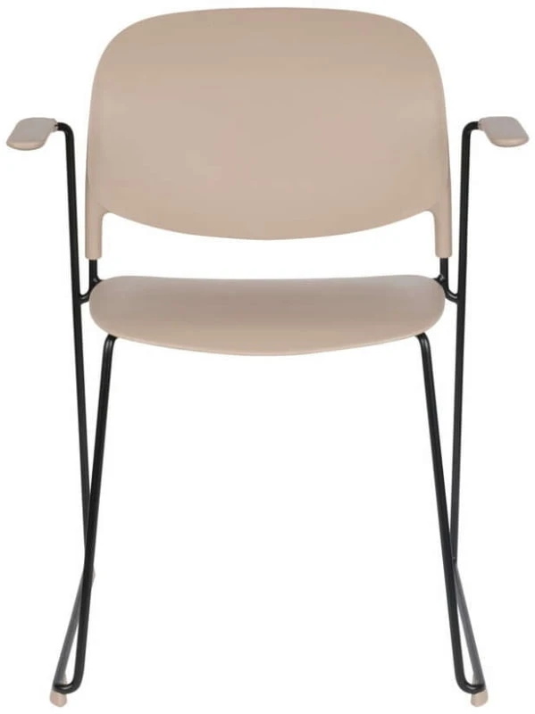 Krzesło z podłokietnikami Stak beżowe