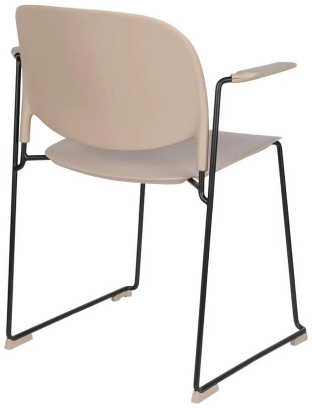 Krzesło z podłokietnikami Stak beżowe