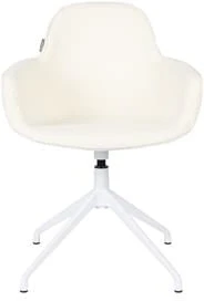 Krzesło obrotowe, z podłokietnikami, białe Albert Kuip