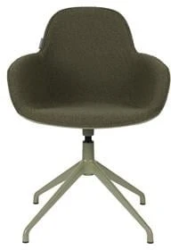 Krzesło obrotowe, z podłokietnikami, zielone Albert Kuip