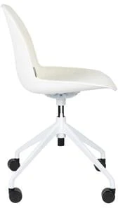 Krzesło na kółkach, białe Albert Kuip