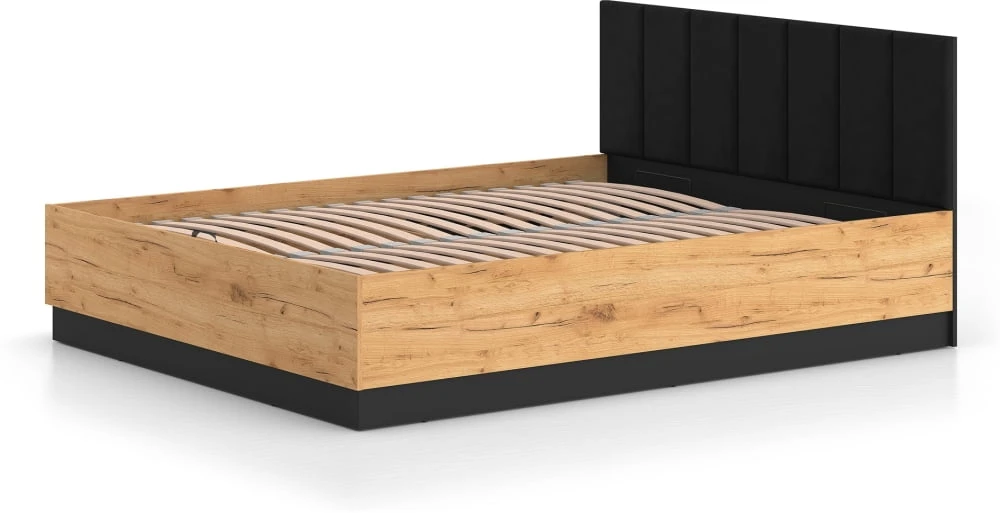 Postel se zvedacím roštem a čalouněným čelem 160x200 Urso