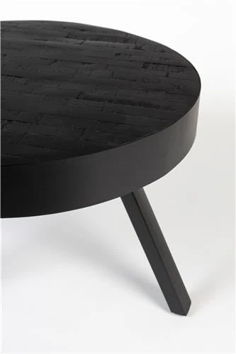 Střední černý kávový stolek Saris