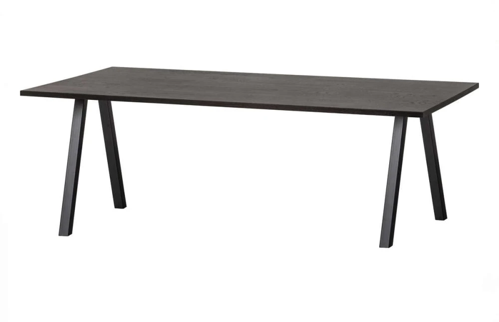 Stół z kwadratową nogą 160x90 Tablo, dąb czarny