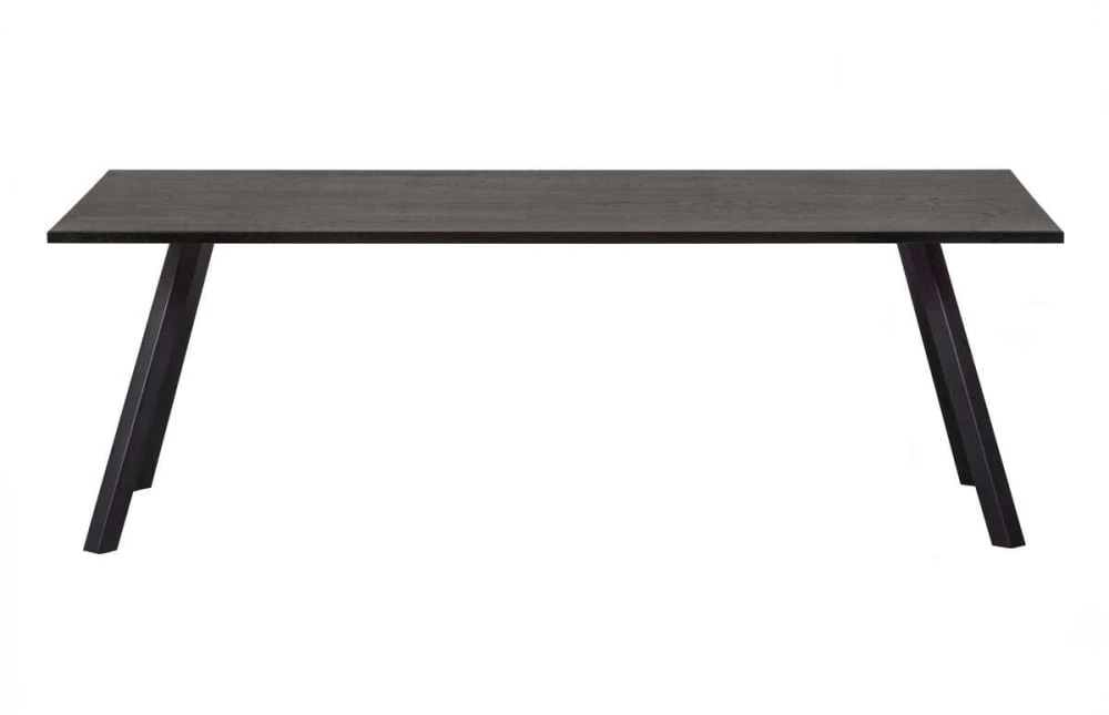 Stół z kwadratową nogą 220x90 Tablo, dąb czarny