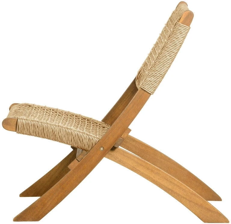 Krzesło składane Lois z drewna eukaliptusowego, naturalny