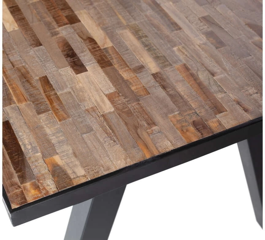 Stół z drewna tekowego z kwadratową nogą 200x90 Tablo